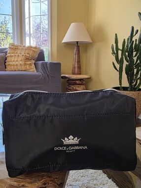 Dolce & Gabbana Black Logo Makeup Pouch